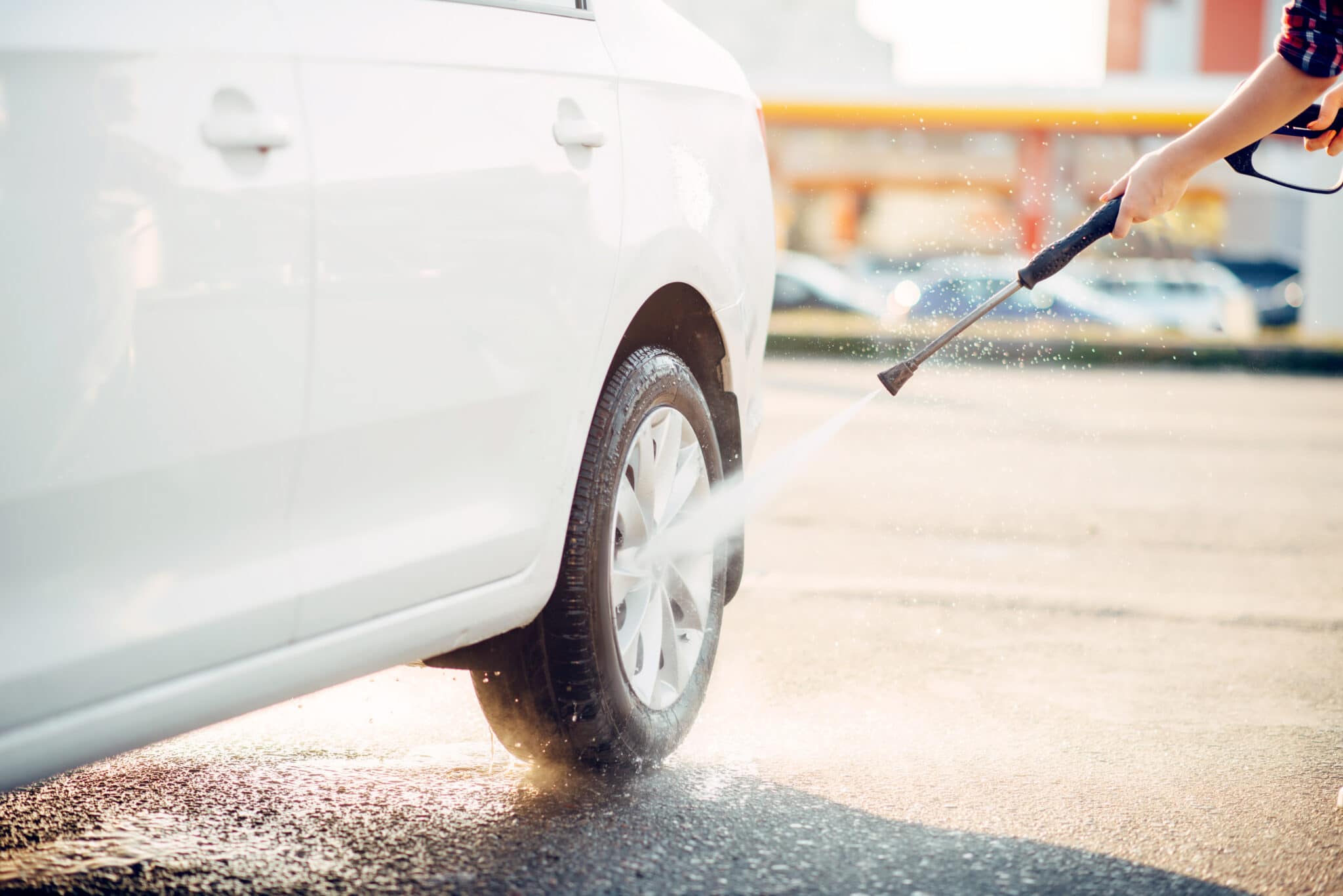 rinsing aluminum wheels first